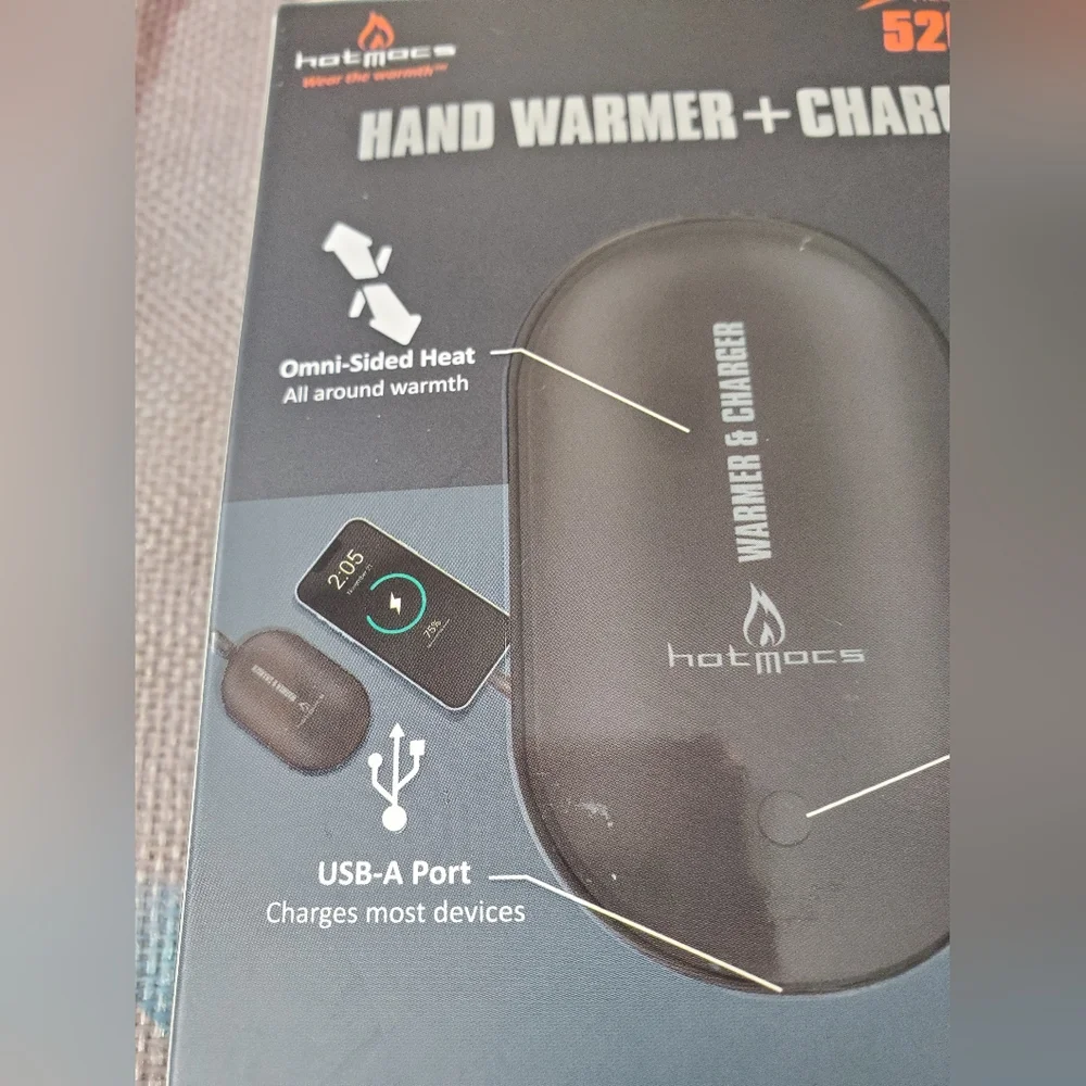 HotMocs Rechargeable Hand Warmer & Charger NIB
